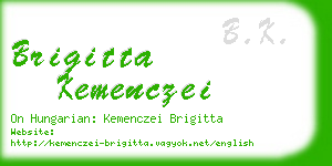 brigitta kemenczei business card